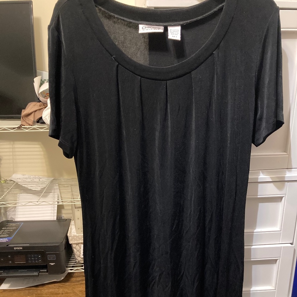 Chico’s travelers dress black shift size 2